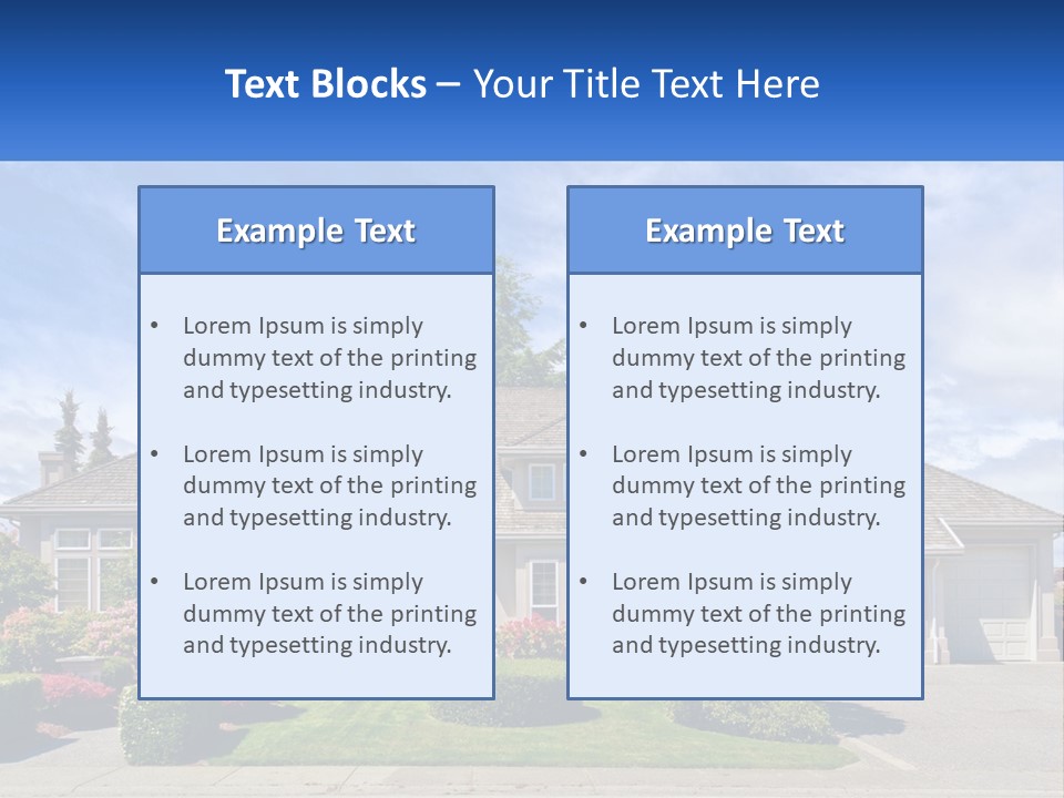 A Large House With A Lot Of Trees In Front Of It PowerPoint Template
