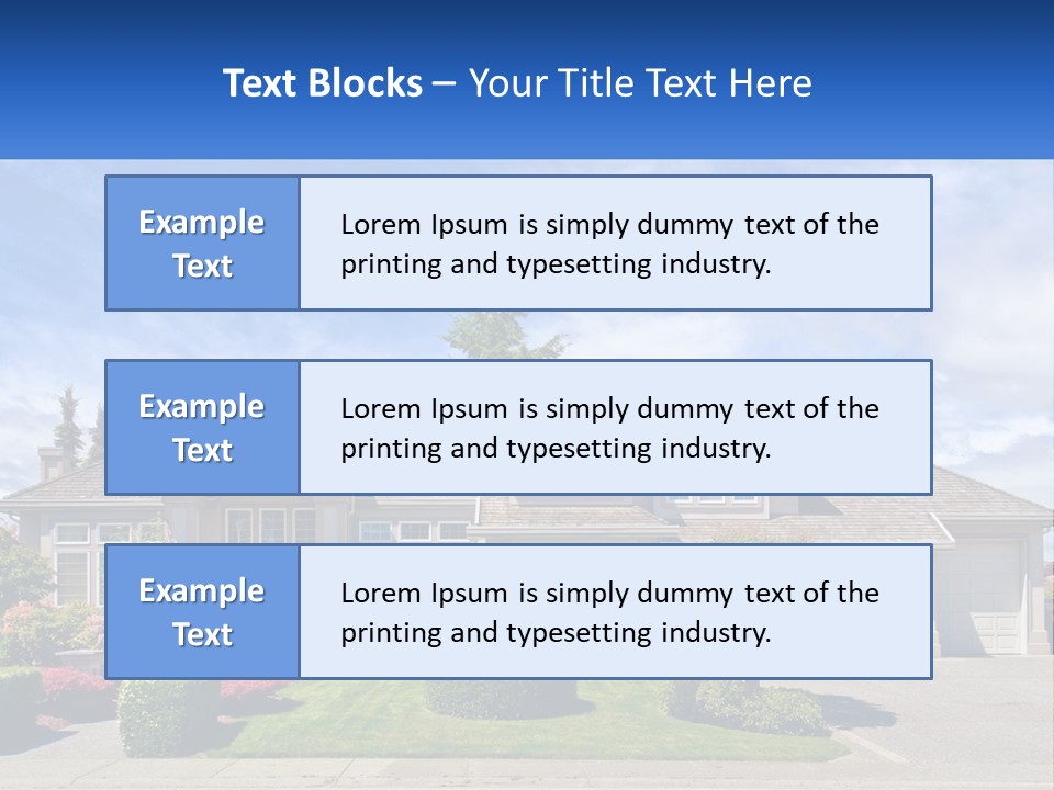 A Large House With A Lot Of Trees In Front Of It PowerPoint Template
