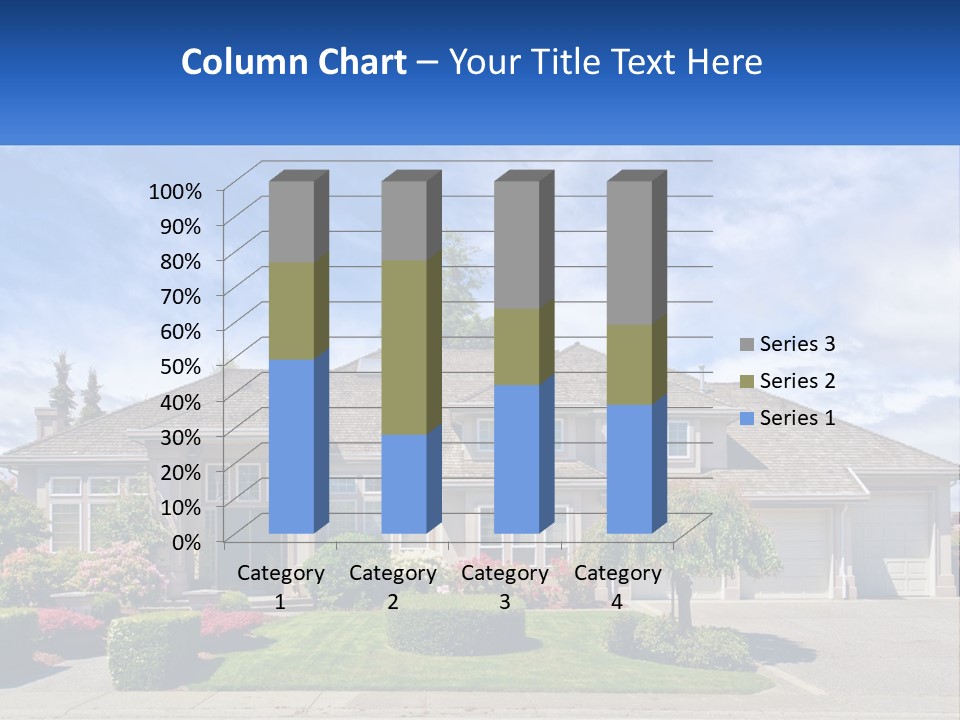 A Large House With A Lot Of Trees In Front Of It PowerPoint Template