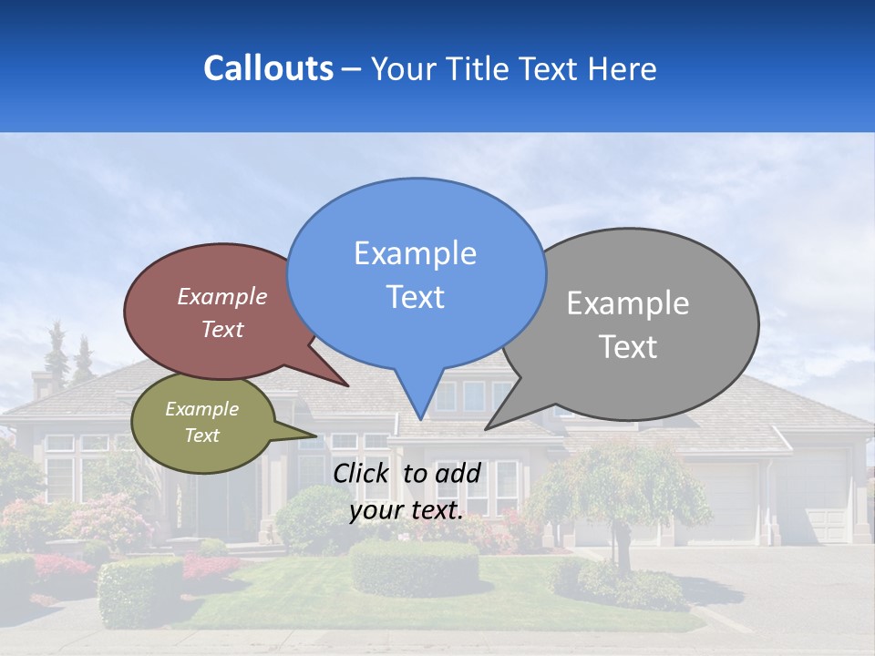 A Large House With A Lot Of Trees In Front Of It PowerPoint Template