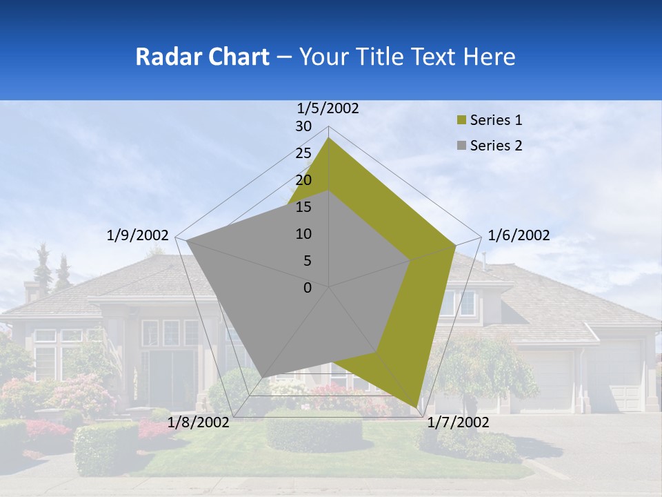 A Large House With A Lot Of Trees In Front Of It PowerPoint Template
