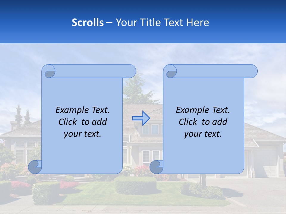 A Large House With A Lot Of Trees In Front Of It PowerPoint Template
