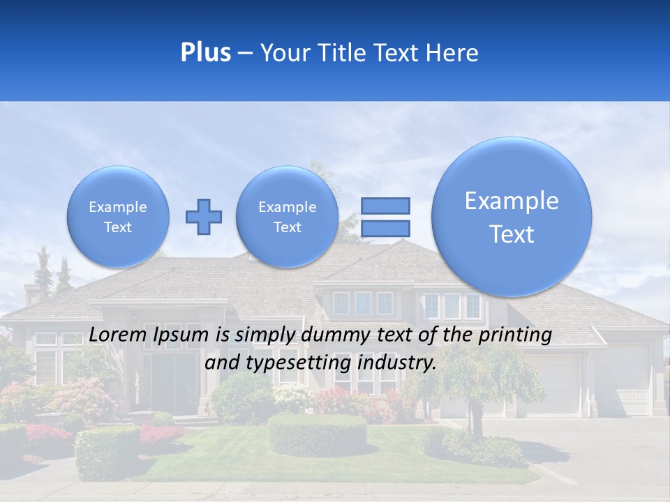 A Large House With A Lot Of Trees In Front Of It PowerPoint Template