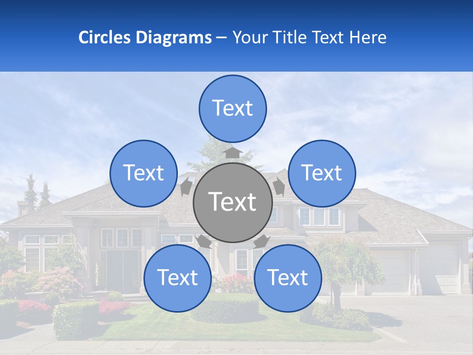 A Large House With A Lot Of Trees In Front Of It PowerPoint Template