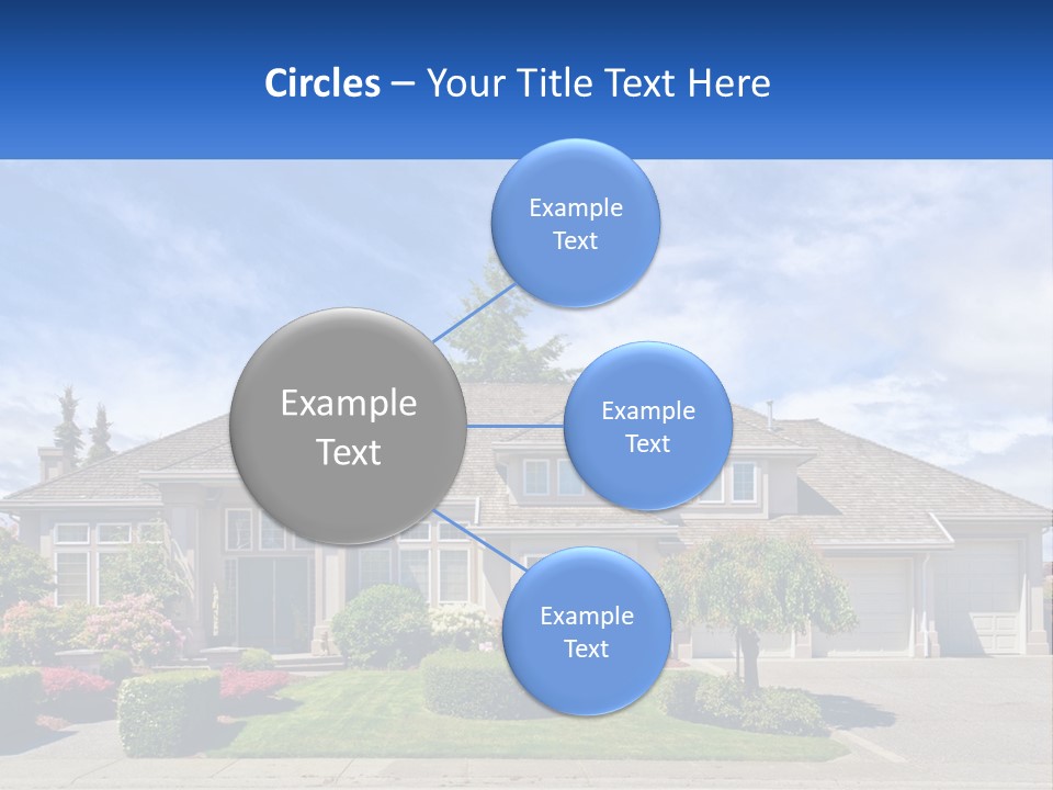 A Large House With A Lot Of Trees In Front Of It PowerPoint Template