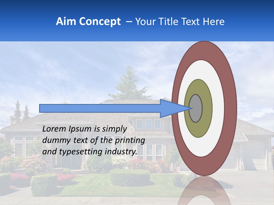 A Large House With A Lot Of Trees In Front Of It PowerPoint Template