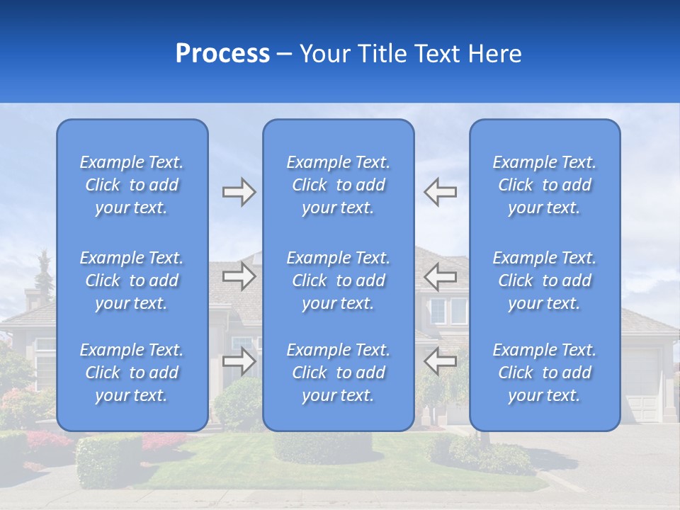 A Large House With A Lot Of Trees In Front Of It PowerPoint Template