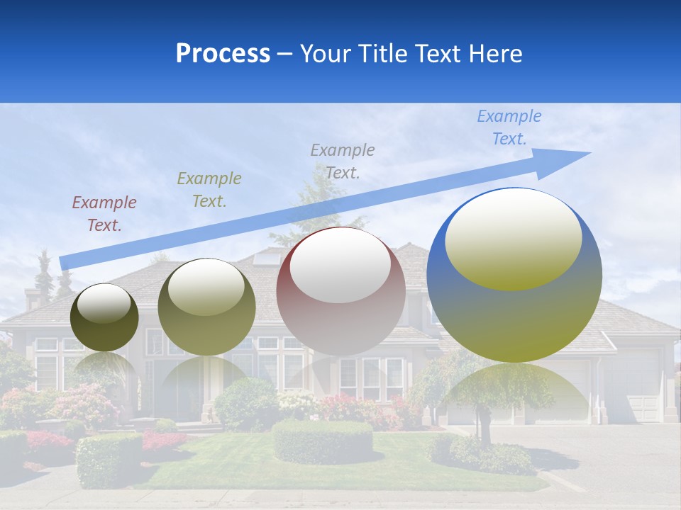 A Large House With A Lot Of Trees In Front Of It PowerPoint Template