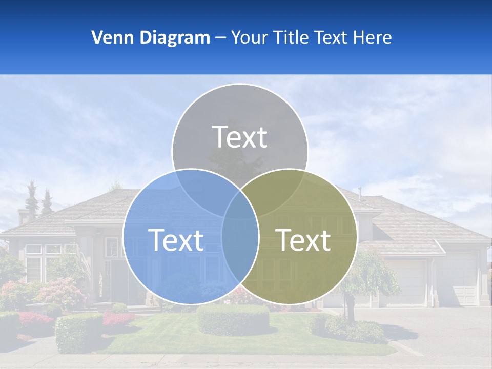 A Large House With A Lot Of Trees In Front Of It PowerPoint Template