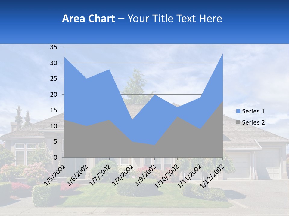 A Large House With A Lot Of Trees In Front Of It PowerPoint Template