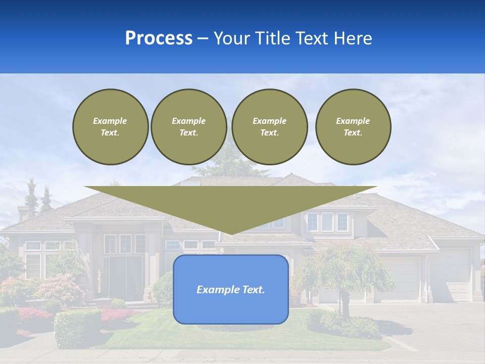 A Large House With A Lot Of Trees In Front Of It PowerPoint Template
