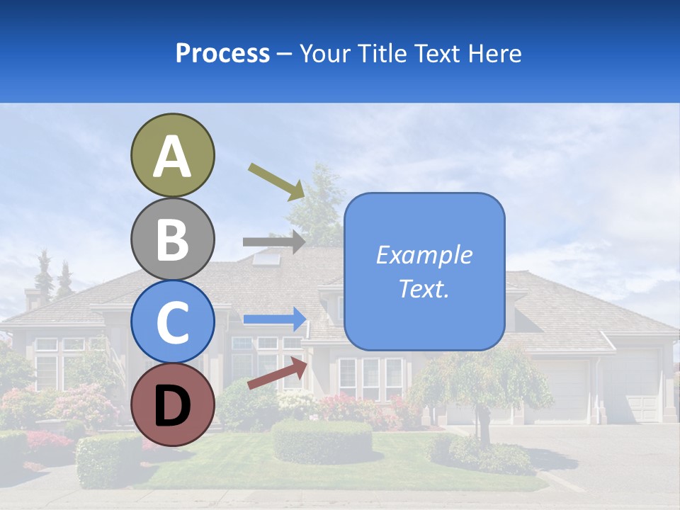 A Large House With A Lot Of Trees In Front Of It PowerPoint Template