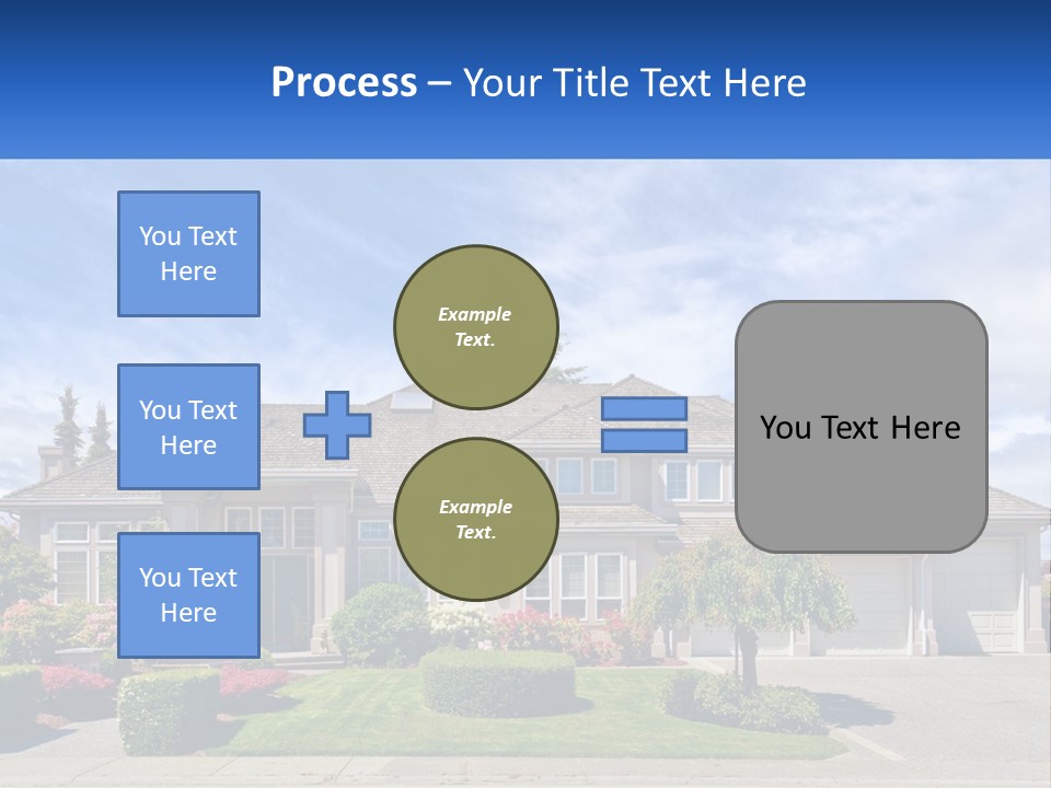 A Large House With A Lot Of Trees In Front Of It PowerPoint Template