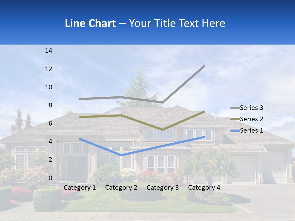 A Large House With A Lot Of Trees In Front Of It PowerPoint Template