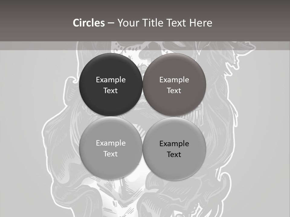 A Woman With A Skull Face And A Rose In Her Hair PowerPoint Template