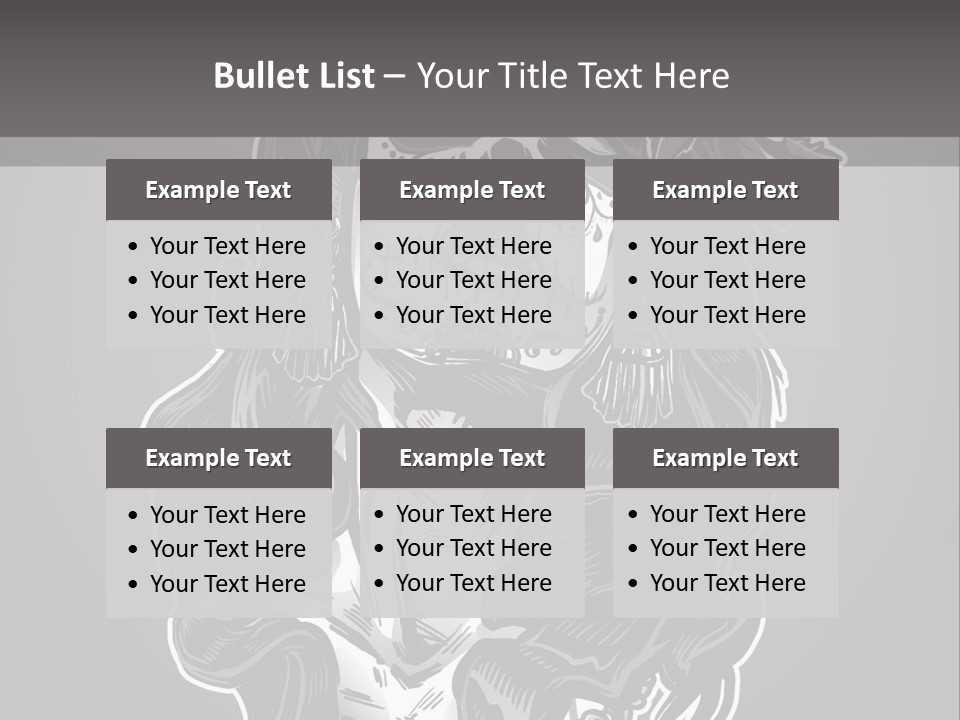 A Woman With A Skull Face And A Rose In Her Hair PowerPoint Template