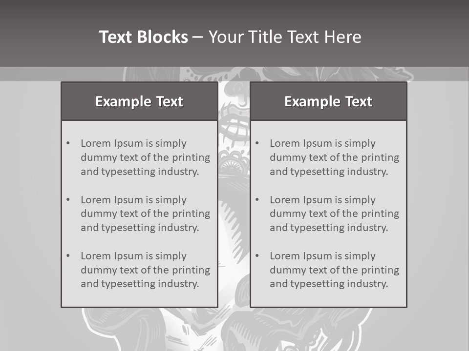 A Woman With A Skull Face And A Rose In Her Hair PowerPoint Template