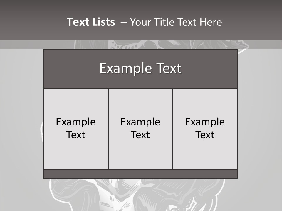 A Woman With A Skull Face And A Rose In Her Hair PowerPoint Template