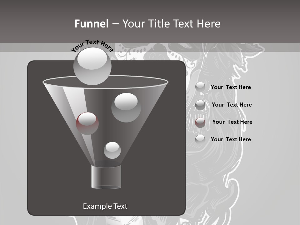 A Woman With A Skull Face And A Rose In Her Hair PowerPoint Template