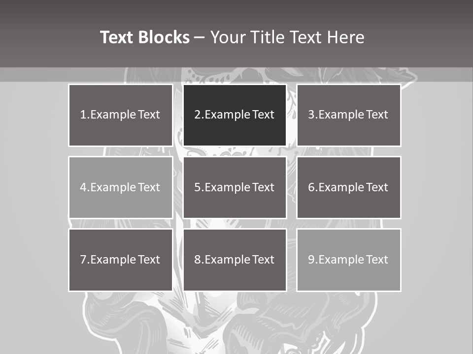 A Woman With A Skull Face And A Rose In Her Hair PowerPoint Template