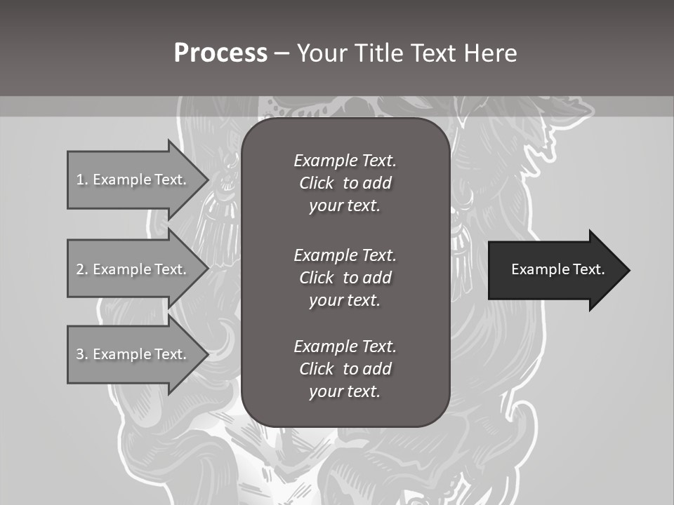 A Woman With A Skull Face And A Rose In Her Hair PowerPoint Template