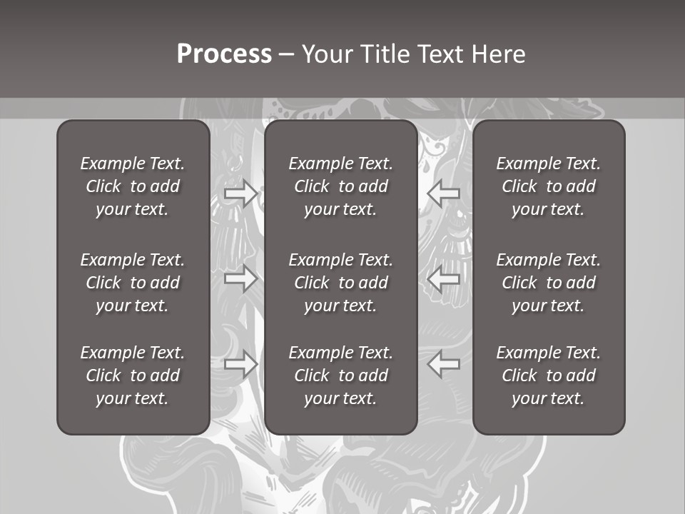 A Woman With A Skull Face And A Rose In Her Hair PowerPoint Template