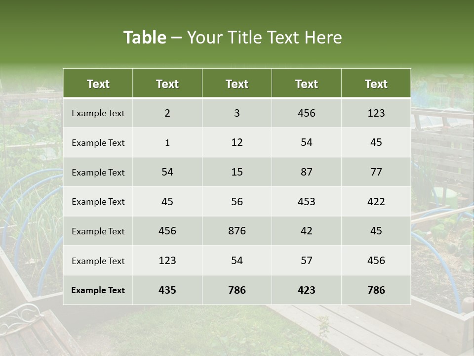A Garden Filled With Lots Of Green Plants PowerPoint Template