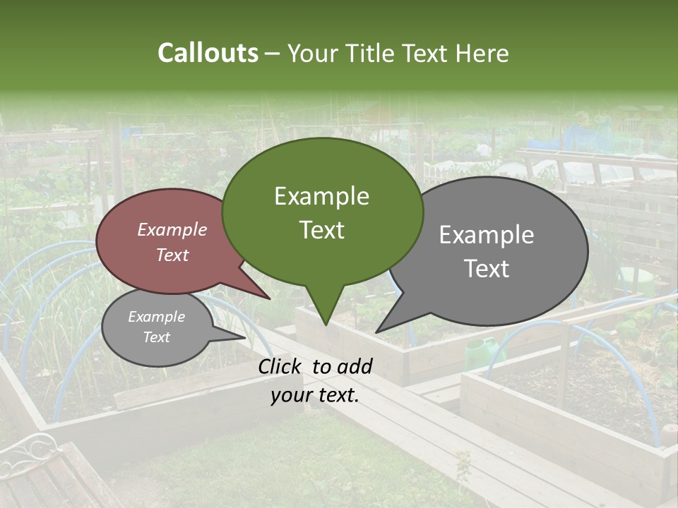 A Garden Filled With Lots Of Green Plants PowerPoint Template