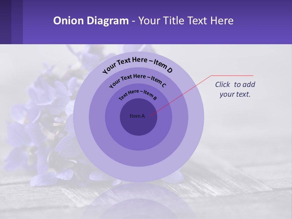 A Bunch Of Purple Flowers Sitting On Top Of A Wooden Table PowerPoint Template