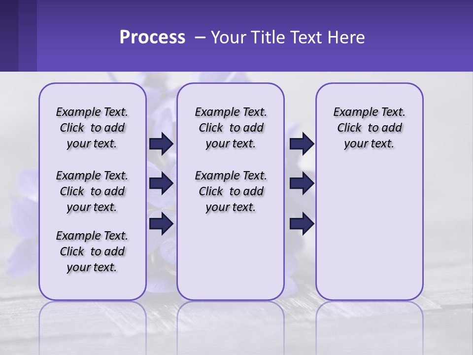 A Bunch Of Purple Flowers Sitting On Top Of A Wooden Table PowerPoint Template