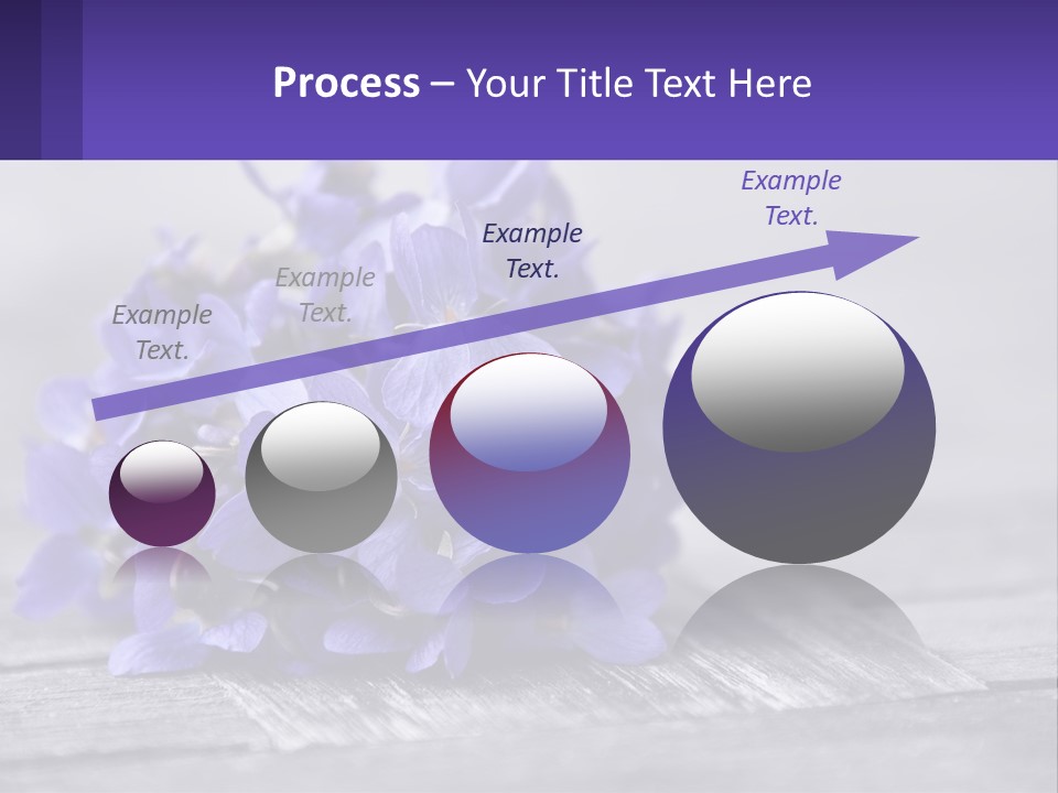 A Bunch Of Purple Flowers Sitting On Top Of A Wooden Table PowerPoint Template