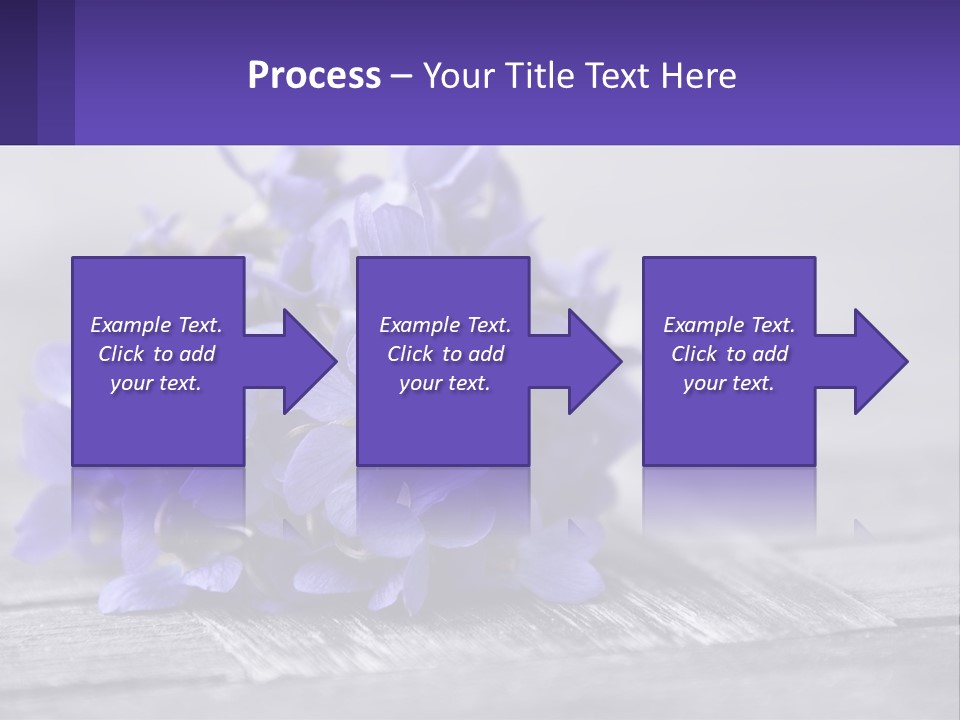 A Bunch Of Purple Flowers Sitting On Top Of A Wooden Table PowerPoint Template
