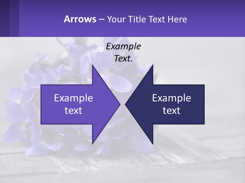 A Bunch Of Purple Flowers Sitting On Top Of A Wooden Table PowerPoint Template