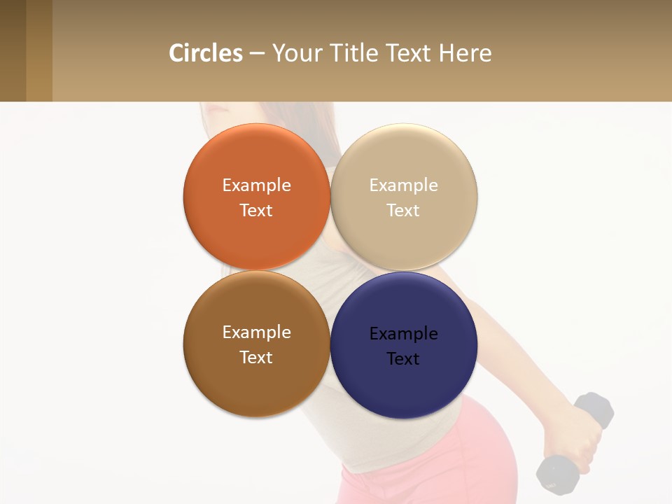 A Woman With A Dumbbell Powerpoint Presentation Template PowerPoint Template