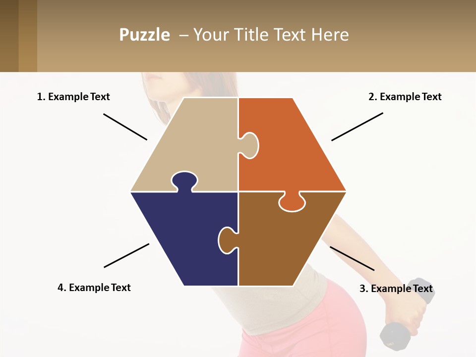 A Woman With A Dumbbell Powerpoint Presentation Template PowerPoint Template