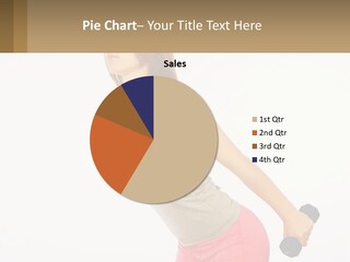 A Woman With A Dumbbell Powerpoint Presentation Template PowerPoint Template