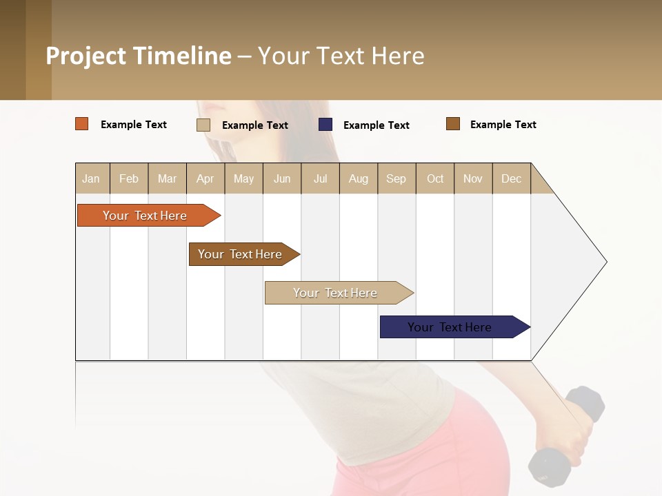 A Woman With A Dumbbell Powerpoint Presentation Template PowerPoint Template