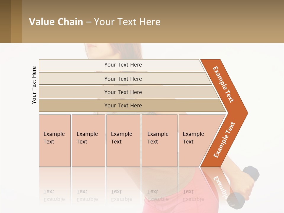 A Woman With A Dumbbell Powerpoint Presentation Template PowerPoint Template