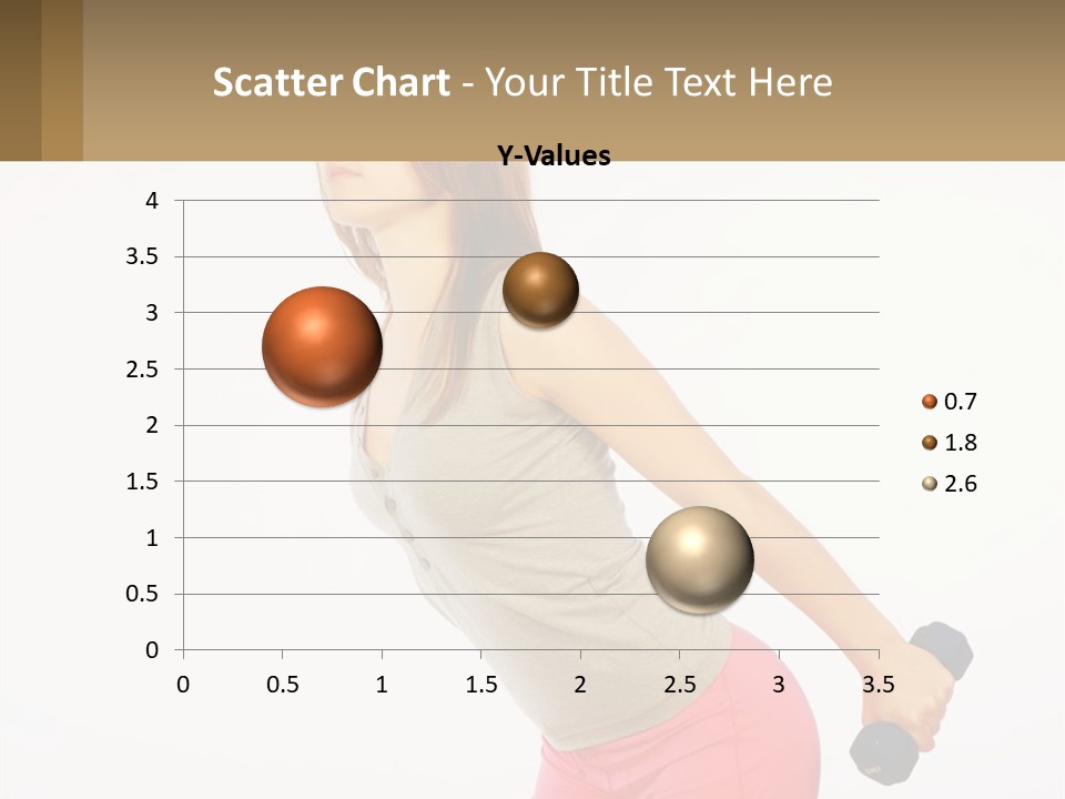 A Woman With A Dumbbell Powerpoint Presentation Template PowerPoint Template