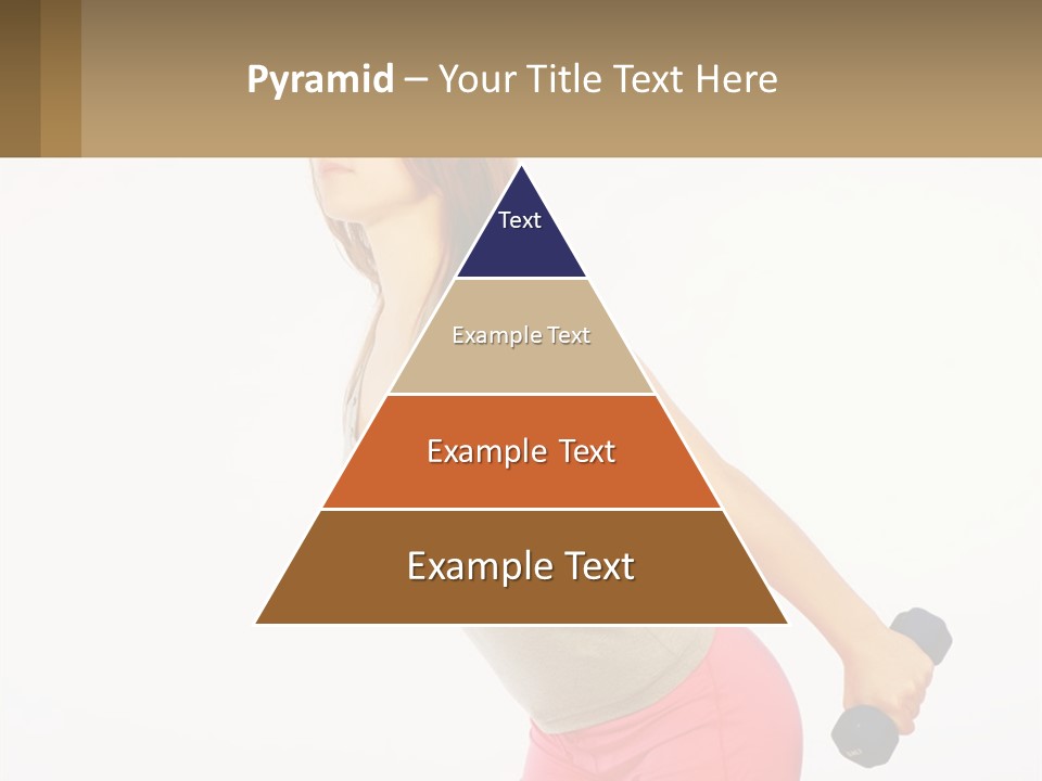 A Woman With A Dumbbell Powerpoint Presentation Template PowerPoint Template