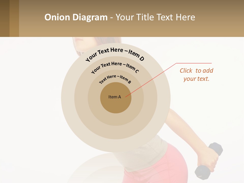 A Woman With A Dumbbell Powerpoint Presentation Template PowerPoint Template