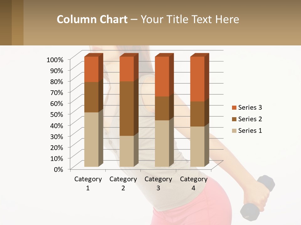 A Woman With A Dumbbell Powerpoint Presentation Template PowerPoint Template
