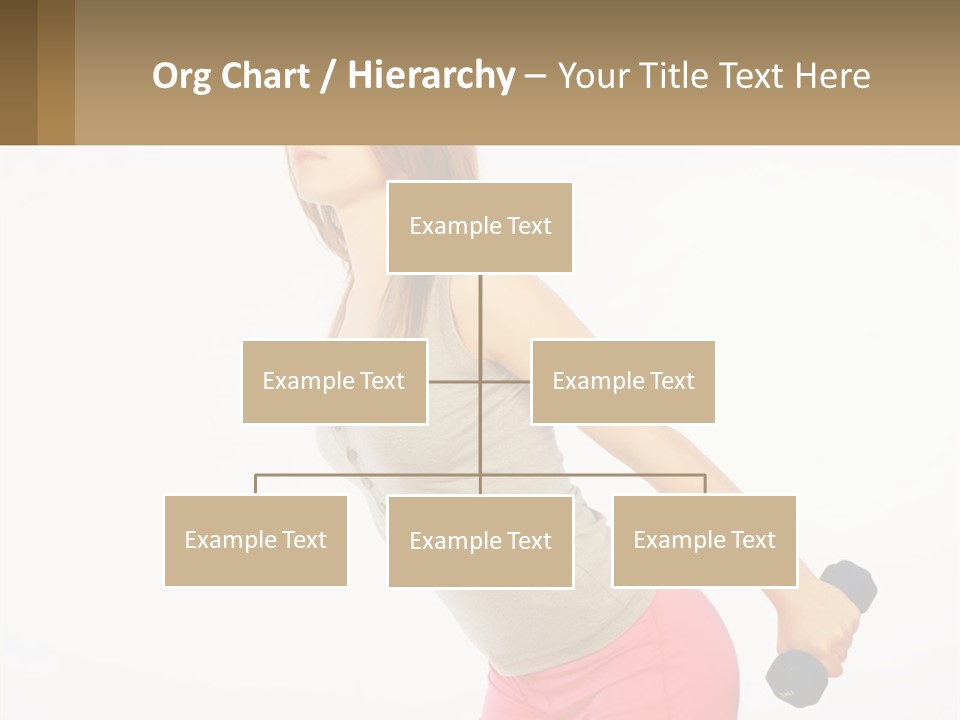 A Woman With A Dumbbell Powerpoint Presentation Template PowerPoint Template