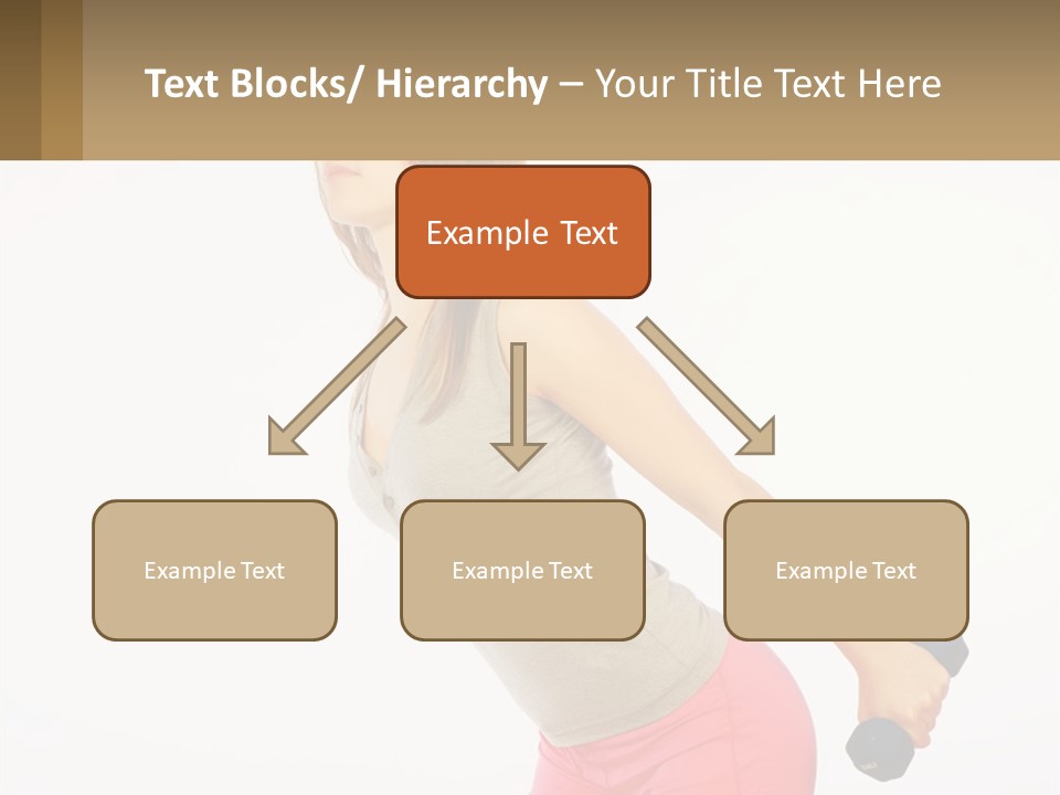 A Woman With A Dumbbell Powerpoint Presentation Template PowerPoint Template