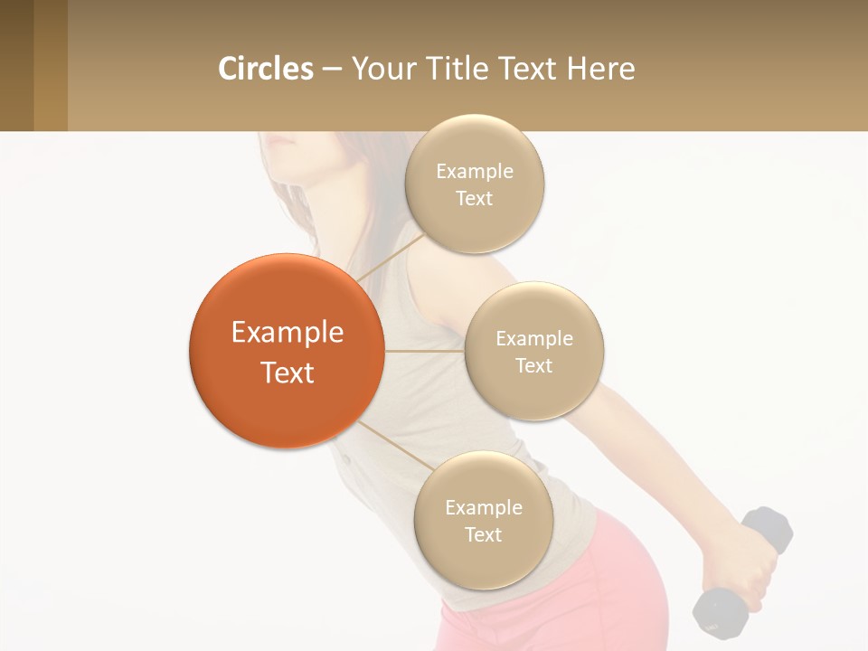 A Woman With A Dumbbell Powerpoint Presentation Template PowerPoint Template