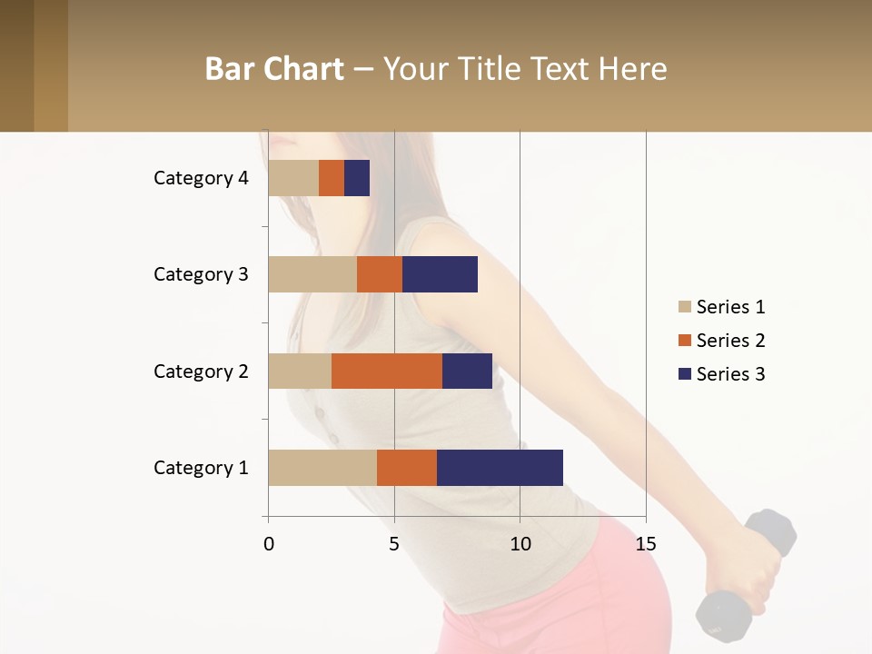 A Woman With A Dumbbell Powerpoint Presentation Template PowerPoint Template