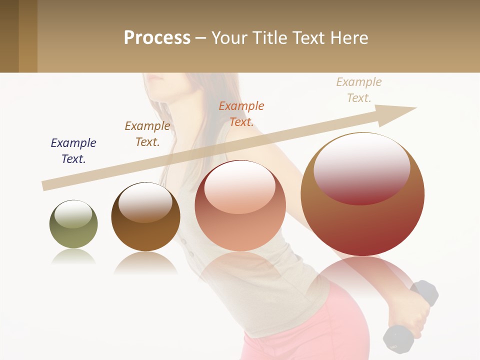 A Woman With A Dumbbell Powerpoint Presentation Template PowerPoint Template