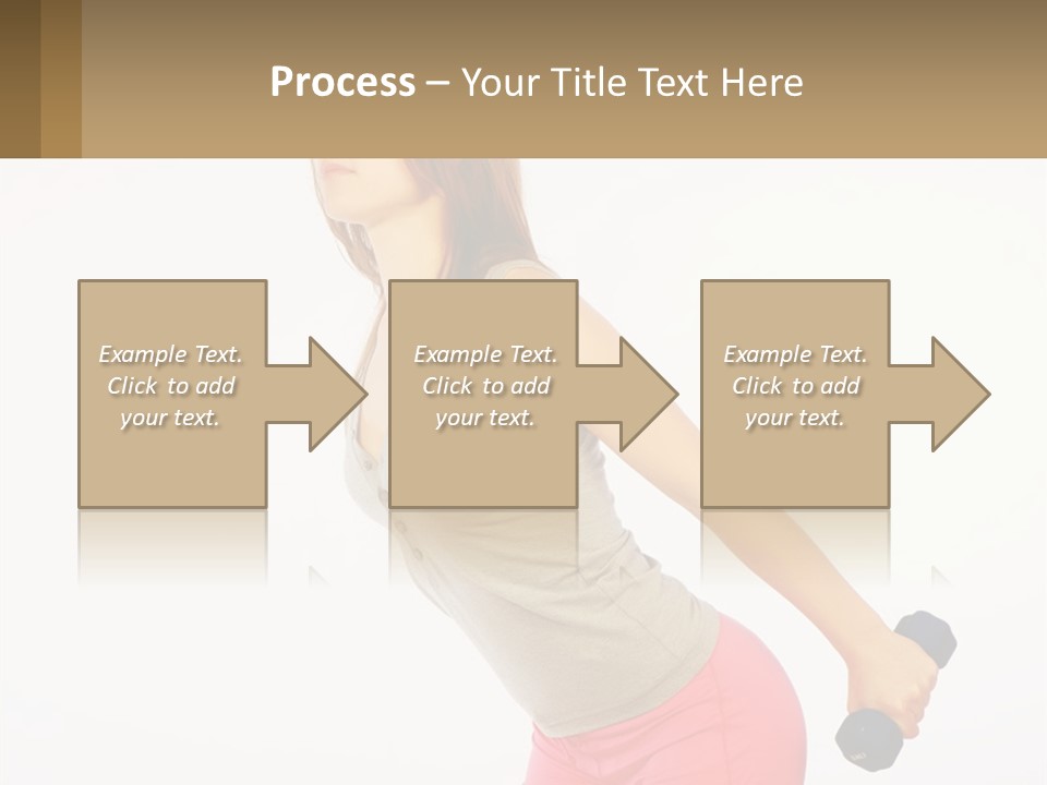 A Woman With A Dumbbell Powerpoint Presentation Template PowerPoint Template
