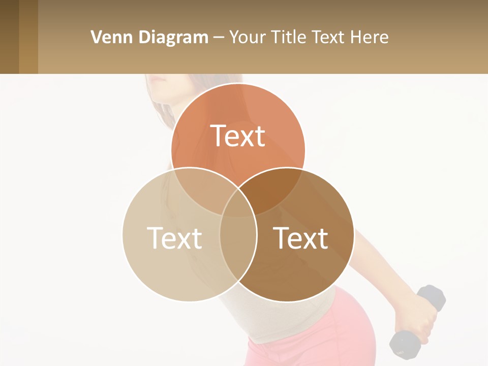 A Woman With A Dumbbell Powerpoint Presentation Template PowerPoint Template