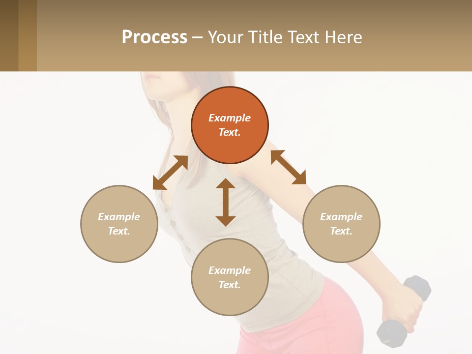 A Woman With A Dumbbell Powerpoint Presentation Template PowerPoint Template
